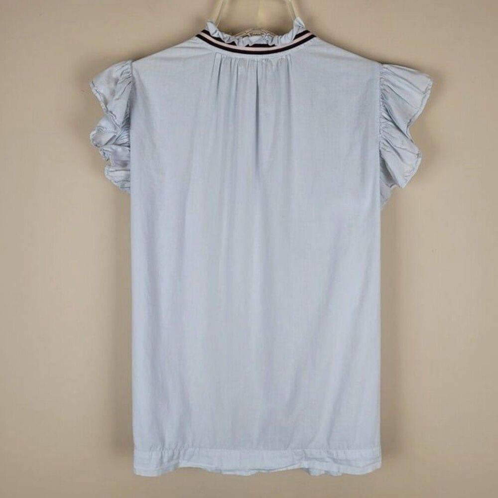 Sundry Size M Flutter Sleeve Button Top Rain Ligh… - image 4